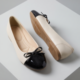 Talia Comfortable Bow-Detail Ballet Flats — detail view