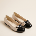 Talia Comfortable Bow-Detail Ballet Flats — Beige variant