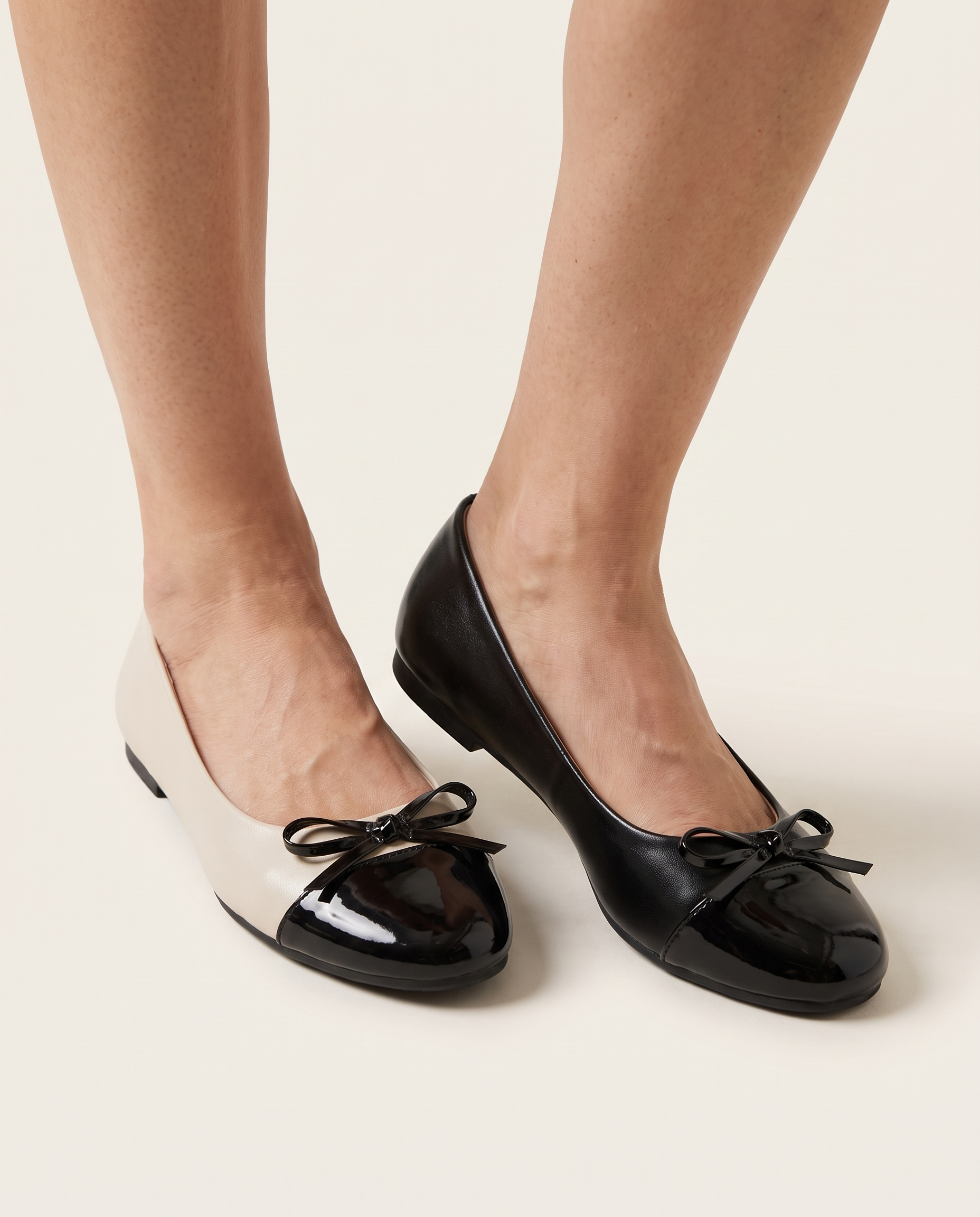 Talia Comfortable Bow-Detail Ballet Flats — Australian studio lifestyle view