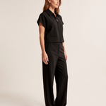 Tess Contemporary Wide-Leg Two-Piece Trouser Set – three-quarter view