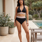 Textured Bikini Set – Australian poolside lifestyle view