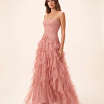 Thalia Elegant Ruffle Ruched Maxi Dress – Image color 5 studio variant