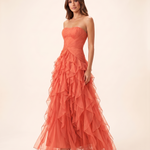 Thalia Elegant Ruffle Ruched Maxi Dress – Image color 6 studio variant