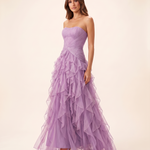 Thalia Elegant Ruffle Ruched Maxi Dress – Image color 7 studio variant