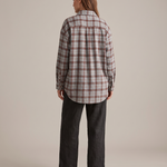 Maple Oversized Plaid Long-Sleeve Shirt – true back view
