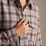 Maple Oversized Plaid Long-Sleeve Shirt – fabric and construction detail