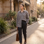Maple Oversized Plaid Long-Sleeve Shirt – Sydney lifestyle