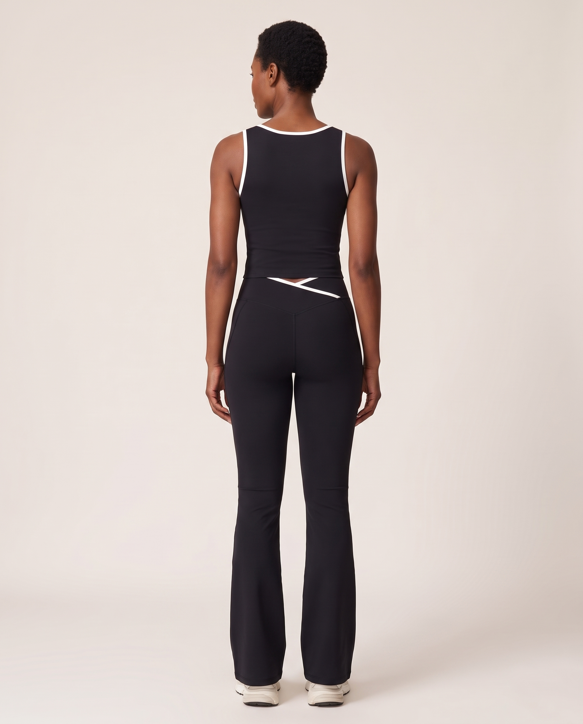 Two Piece Activewear Set with Sports Bra and Leggings – back