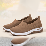 Uma Comfortable Knit Wedge Loafers — side view