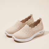 Uma Comfortable Knit Wedge Loafers — SK03-Beige variant