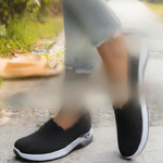 Uma Comfortable Knit Wedge Loafers — SK03-Black variant