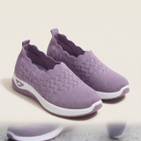 Uma Comfortable Knit Wedge Loafers — SK03-Light purple variant