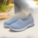Uma Comfortable Knit Wedge Loafers — SK03-Sky blue variant
