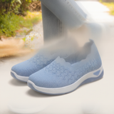 Uma Comfortable Knit Wedge Loafers — SK03-Sky blue variant