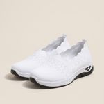 Uma Comfortable Knit Wedge Loafers — SK03-White variant