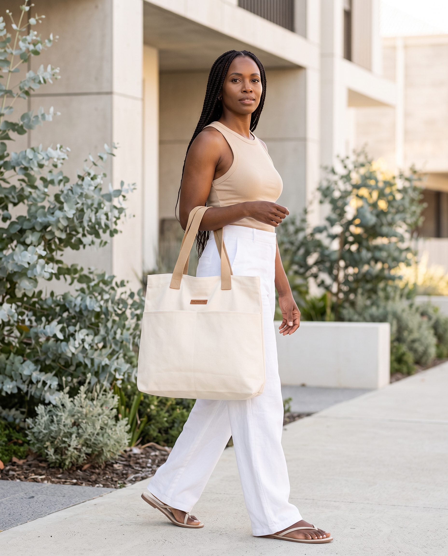 Una canvas tote Australian lifestyle view