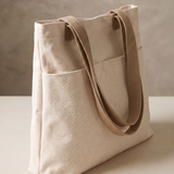 Una canvas tote bag – studio product detail