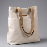 Una Versatile Canvas Large-Capacity Tote Bag — White variant