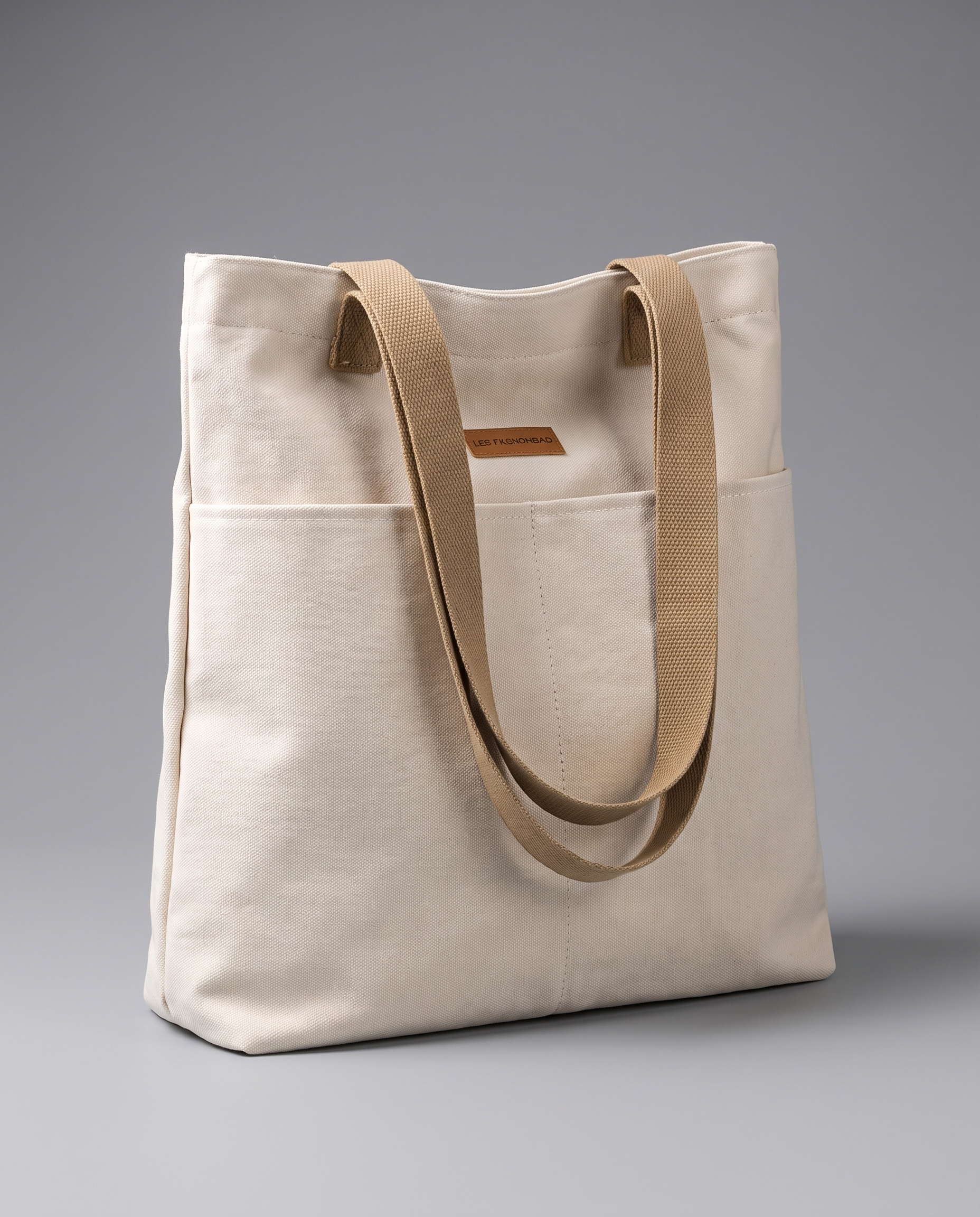 Una Versatile Canvas Large-Capacity Tote Bag — White variant