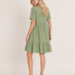 V Neck Summer Dress with Ruffle Hem – alternate product view