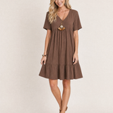 V Neck Summer Dress with Ruffle Hem – product detail view 4