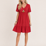 V Neck Summer Dress with Ruffle Hem – product detail view 6