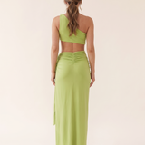 Valencia Backless Crop Top and Split Maxi Skirt Set – back