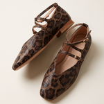 Veda Classic Square-Toe Lace Ballet Flats — detail view
