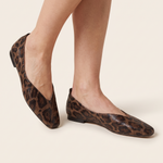 Veda Classic Square-Toe Lace Ballet Flats — Australian studio lifestyle view