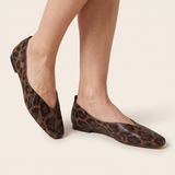 Veda Classic Square-Toe Lace Ballet Flats — Australian studio lifestyle view