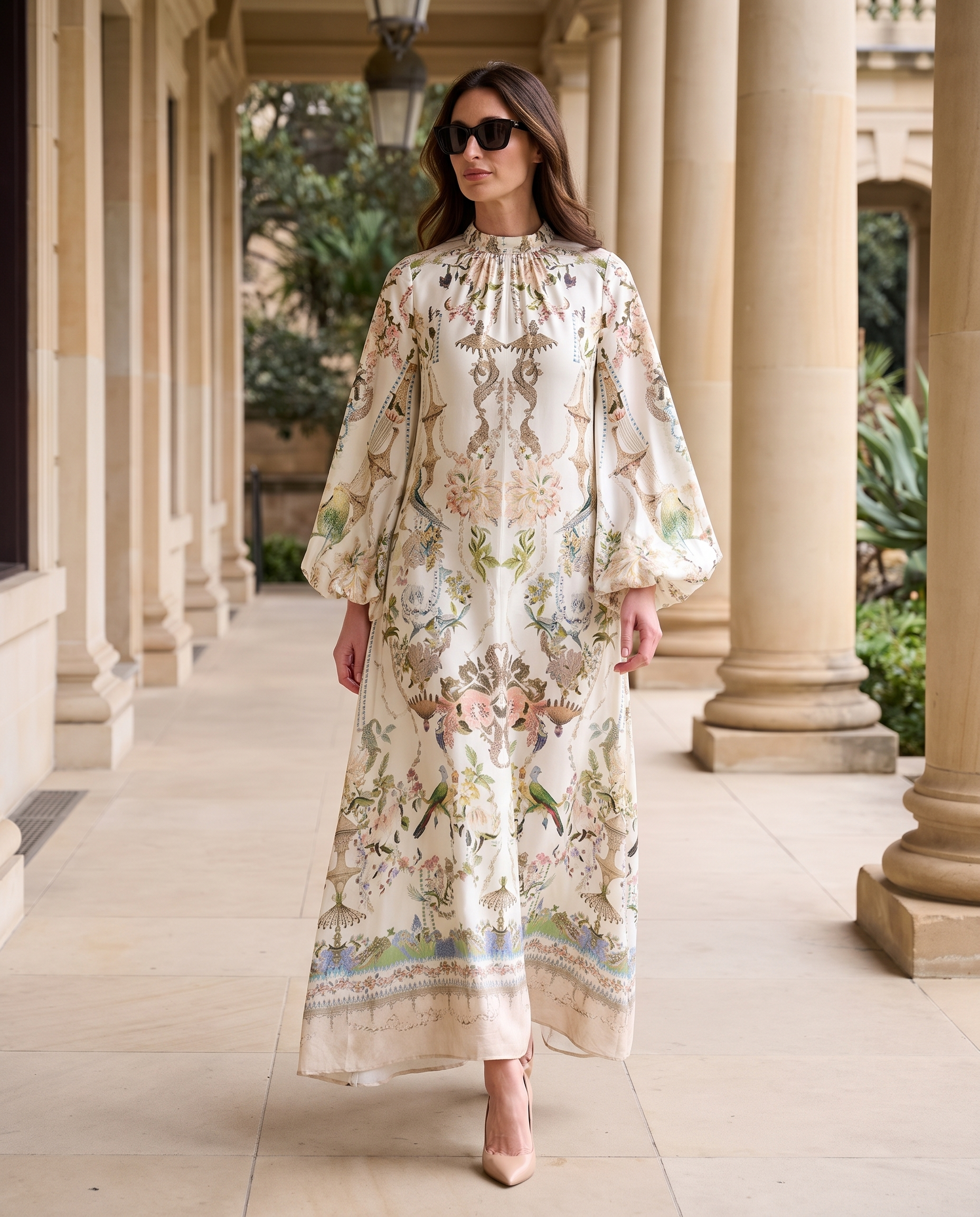 Viola Botanical Bell-Sleeve Maxi Dress — Sydney lifestyle