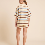 Willa Relaxed Striped Knit Shorts Set – back