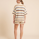 Willa Relaxed Striped Knit Shorts Set – back