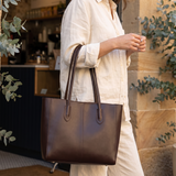Wren large structured tote close lifestyle view