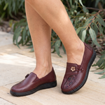 Xanthe Comfortable Slip-On Flat Loafers — lifestyle view