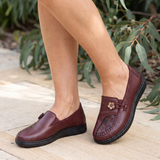 Xanthe Comfortable Slip-On Flat Loafers — lifestyle view