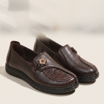 Xanthe Comfortable Slip-On Flat Loafers — HK207-Brown variant