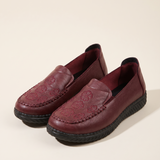 Xanthe Comfortable Slip-On Flat Loafers — HK222-Red variant