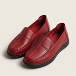 Xanthe Comfortable Slip-On Flat Loafers — HK226-Red variant