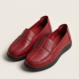 Xanthe Comfortable Slip-On Flat Loafers — HK226-Red variant