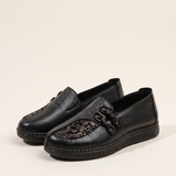 Xanthe Comfortable Slip-On Flat Loafers — HK227-Black variant