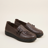 Xanthe Comfortable Slip-On Flat Loafers — HK227-Brown variant