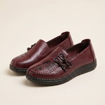 Xanthe Comfortable Slip-On Flat Loafers — HK227-Red variant