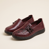 Xanthe Comfortable Slip-On Flat Loafers — HK227-Red variant