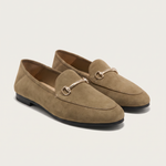 Yara Classic Everyday Flat Loafers — Khaki Suede variant