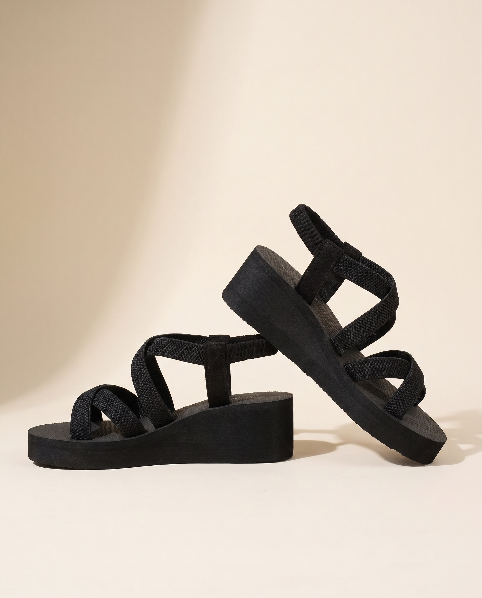 Zinnia Comfortable Platform Wedge Sandals — side view