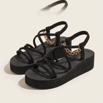 Zinnia Comfortable Platform Wedge Sandals — DajieBlack5cm variant