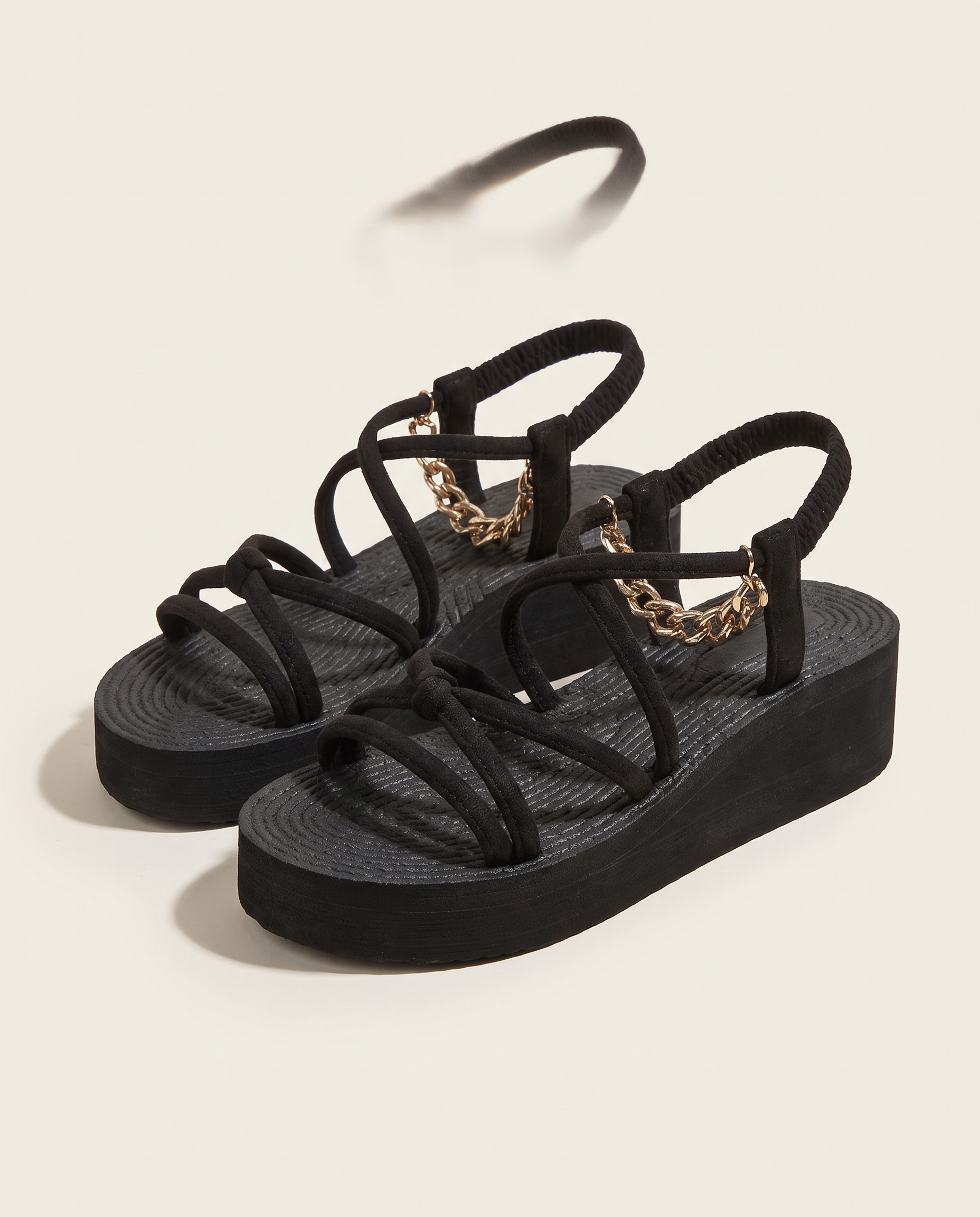 Zinnia Comfortable Platform Wedge Sandals — DajieBlack5cm variant