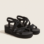 Zinnia Comfortable Platform Wedge Sandals — KDblack5cm variant