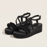 Zinnia Comfortable Platform Wedge Sandals — MUerBlack5CM variant